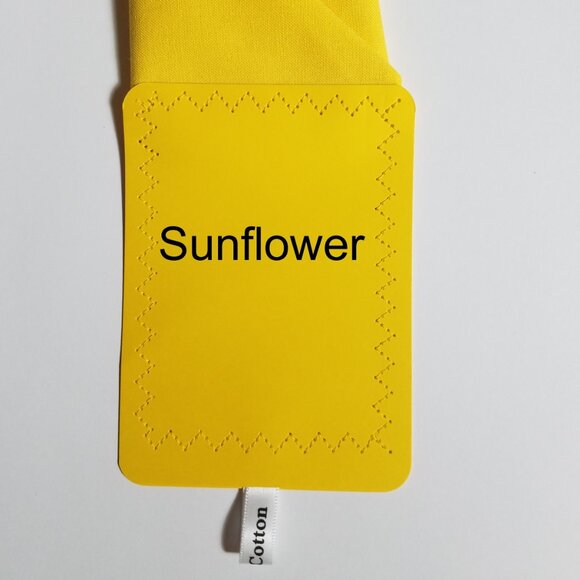 New - Sunflower Yellow Cotton Pre-Folded Pocket Square Handkerchief Insert - Picture 4 of 7